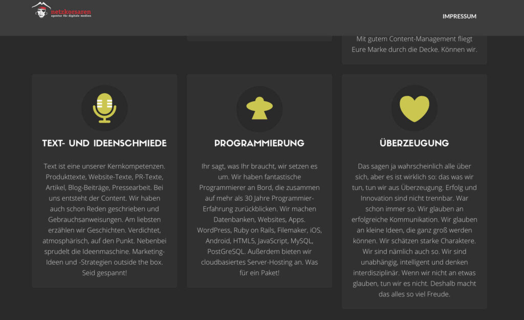 Website-Texte für netzkorsaren.de
Services